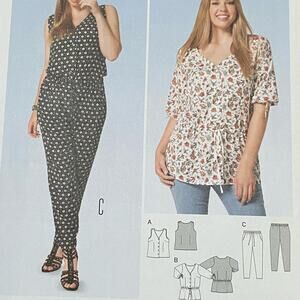Burda sewing pattern #6789 casual top & pants UNCUT size US 16-28